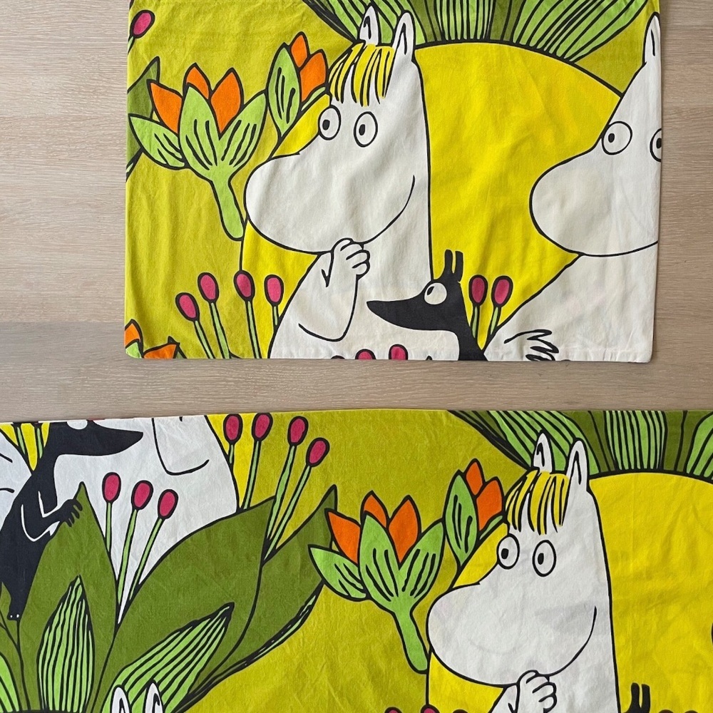 Moomin Pillow Case and Duvet cover Set by Finlayson with Moomintroll Snorkmaiden - Picture 3 of 7